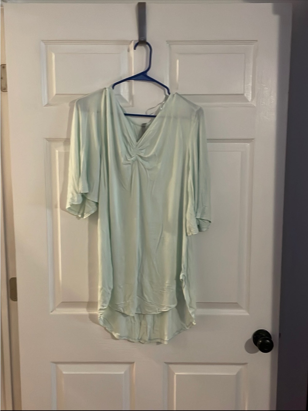 Melissa McCarthy Seven7 Mint Green V-Neck Tunic Top